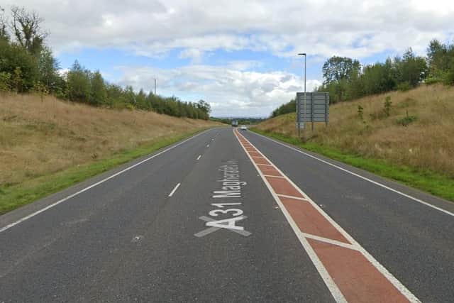 There will be a lane closure on the Magherafelt Bypass to allow work on the town's new on Moyola to Mullaghboy water trunk. Credit: Google Maps