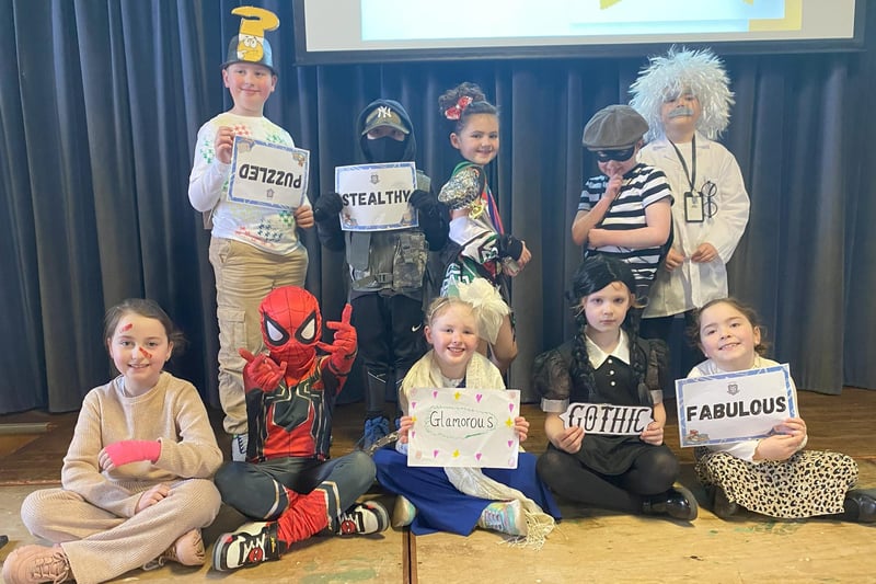 P4 pupils at Victoria Primary School on World Book Day.