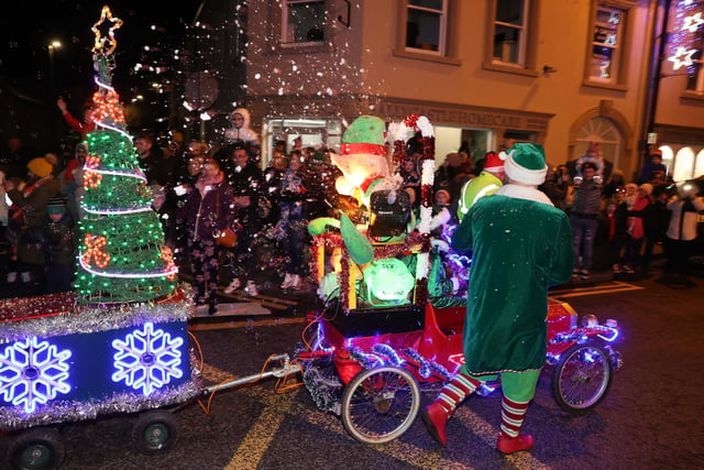 Pictured at the switching on of Ballycastle Christmas Lights held on Thursday night.