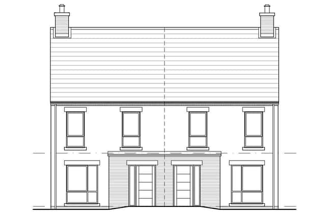 The proposed design for the semi-detached dwellings to be built on the site. Credit: ABC planning portal