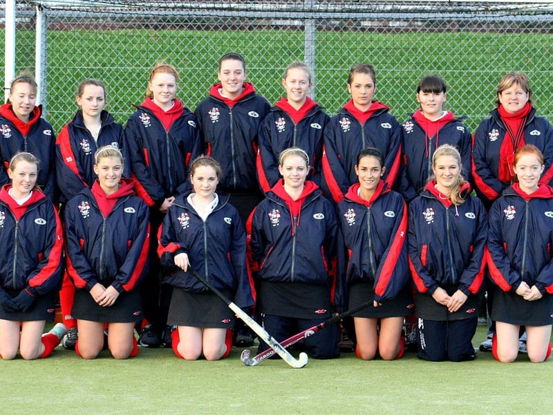 Ballymena Academy 1st XI hockey team pictured prior to their schools cup match with Dalriada Grammar School in 2007. BT48-284AC