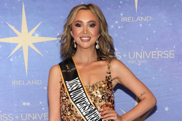 Finalist Amy Doherty from Limavady pictured at the launch party for Miss Universe Ireland 2026 at Bewley's Cafe in Grafton Street, Dublin.