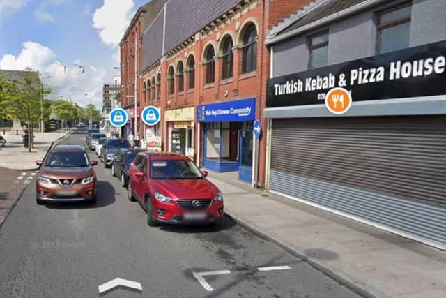 Turkish Kebabs and Pizza House in Portadown, Co Armagh. A delivery driver was threatened in a 'frightening' incident after a gang of youths refused to pay for a food order