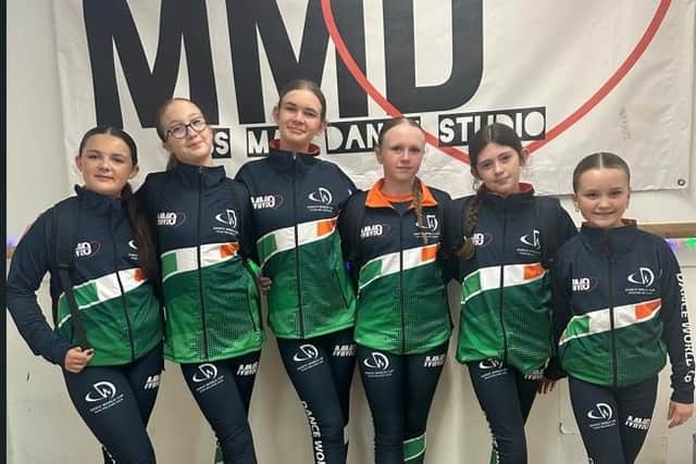4th Place in the World – Children’s Small Group Street Dance (10–12 years) Eimilie Thornton, Caoimhe Carr, Olivia Perry, Ameila Nugent, Elena Mc Alinden and Freya Ramsey.