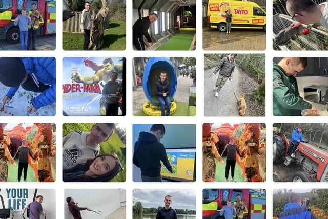 Lynsey and the people she supports on social outings in the community. Photos: Lynsey Anderson