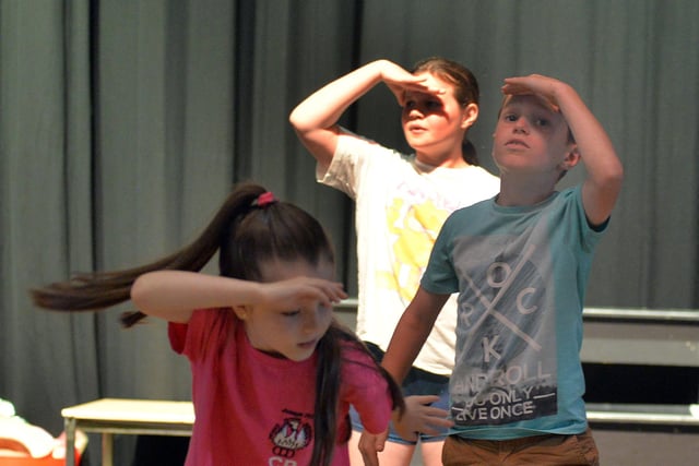 Members of the Junior Phoenix Players take part in rehearsals.