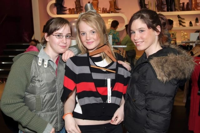 Fiona, Emma and Erin pictured when they attended the Girls' Night Out held at the DV8 Magherafelt Store in 2006.