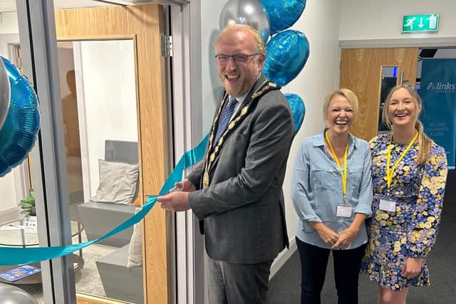 The Mayor, Councillor Andrew Gowan, officially opened Links Counselling Service in Lisburn. Pic credit: Links Counselling Service