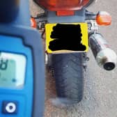 Police released this image of the speed at which a motorcycle was travelling on the M1. Picture: PSNI