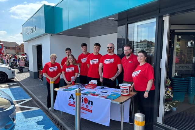 The Centra Scotch Street team with charity partner Action Cancer.