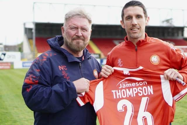 Portadown club captain Gary Thompson has put pen to paper on a contract extension