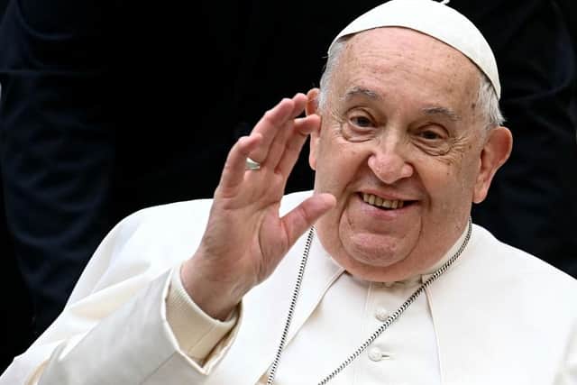 Pope Francis pictured at the Vatican on December 4, 2024.  Picture:  Filippo Monteforte / AFP via Getty Images.
