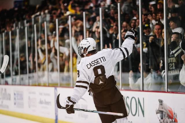 Joe Cassetti has joined the Belfast Giants for next season. Picture: Western Michigan University