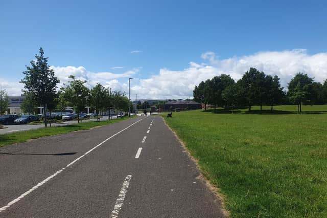 Part of the track around Craigavon Lakes at South Lakes Leisure Centre in Craigavon, Co Armagh.