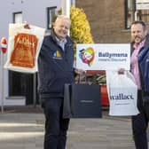 Looing forward to Ballymena Discount Day 2022 are Stephen Reynolds of the Front Page Bar and BID Chair and Roy Smyth of Outdoor Adventure and BID Vice Chair.