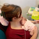 Amber Simpson and Baby Esme. Pic credit: SEHSCT