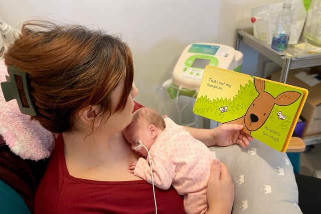 Amber Simpson and Baby Esme. Pic credit: SEHSCT