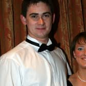 Keith Dawson and Claire Dickson at the fundraising event at Edenmore Golf Club in 2007.