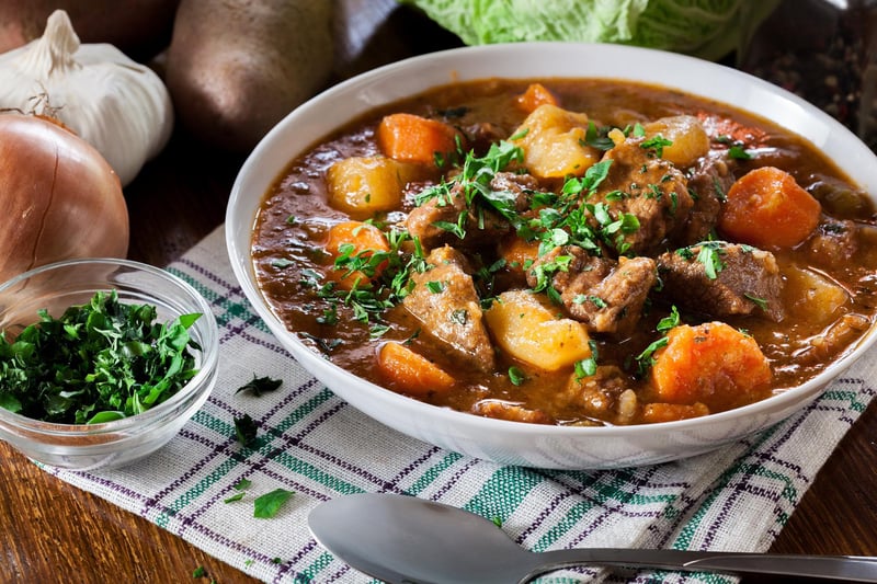 Top of the list of traditional Irish dishes, this iconic meal can be cooked in a multitude of different ways, depending on your personal recipe. Typically, though, the dish is made up of cuts of lamb or mutton cooked until tender, with potatoes and onions added for good measure. Carrots and other vegetables are also optional.
Irish stew is the definition of a comfort food; it’s ideal for warming you up on a cold day, perfect for steeling you up to face the ever-chaotic weather