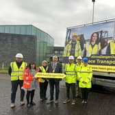 John Paul Higgins, Heron Bros, Ann Marie Millar, Kerry Foods, Noreen Treanor, Old Bushmills Distillery, Councillor Steven Callaghan, Mayor of Causeway Coat and Glens Council, Scott Bell, HSE NI, Julian Richmond, HSE NI, & Caroline Hughes, Heron Bros. Credit MW Advocate