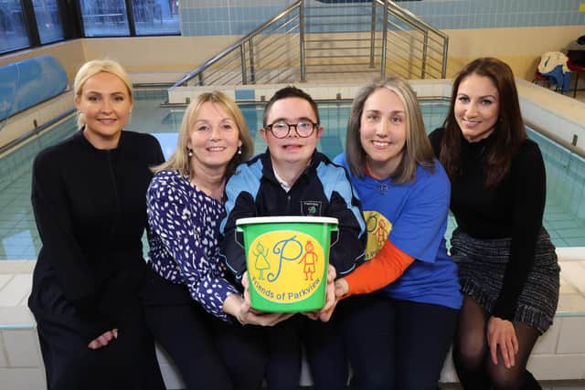 Pictured (left to right) are Emma Meehan, Chief Executive of Down Royal, Alderman Amanda Grehan, Councillor for Lisburn South, Angus Robinson, student of Parkview Special School, Karen Ryan, Vice Chairperson of Friends of Parkview and Susan McCartney, Racing and Operations Manager of Down Royal.