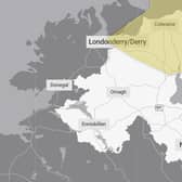A Yellow warning for wind has been issued for parts of the province on Wednesday. Image: Met Office