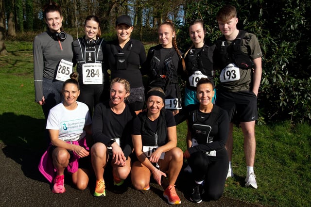 Forever fit...Members of the Forever Fitness Studios, Lurgan, pictured before the annual Lurgan Park charity Fun Run on Sunday morning. LM10-211.