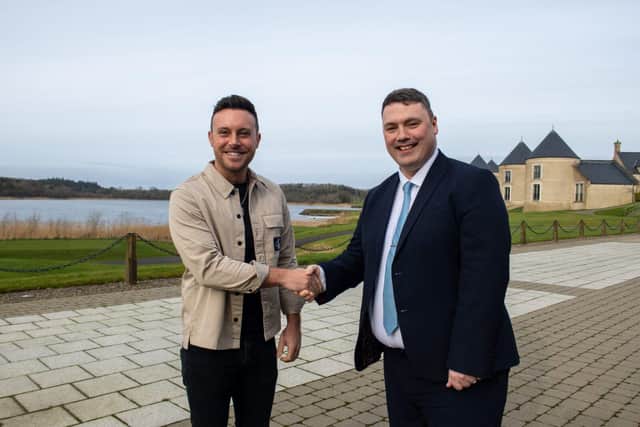 International star, Nathan Carter and Lough Erne Resort General Manager, Gareth Byrne