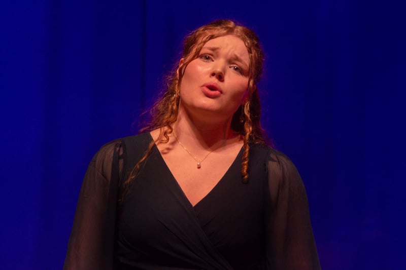 Cassia Moore gives her best performance in the Senior Vocal Championship on the final night of Portadown Music Festival. PT16-214.