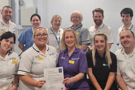Lagan Valley Radiology Team: From left top row: Will Hanna, Stacey McGreevy, Kathryn Trainor, Angela Armstrong, David Brown and James DohertyFrom left bottom row: Laura Sloan, Danielle McAskie Paula McConville, Emily Stewart and  Frank McMurray. Pic credit: SEHSCT