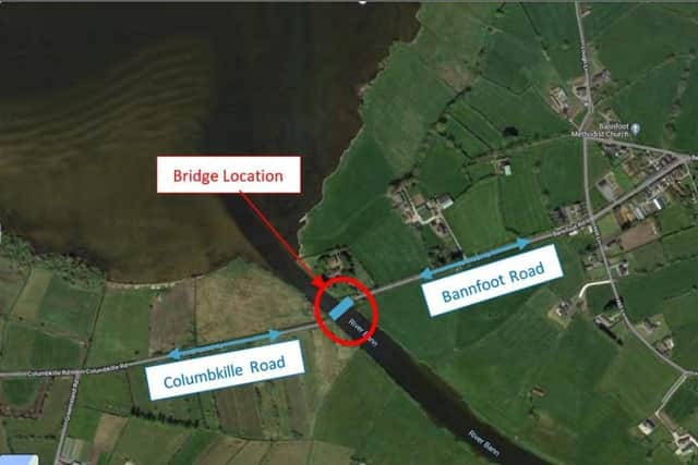 Proposals for a new £1.4m footbridge over the River Bann between Bannfoot and Columbkille in north Armagh.