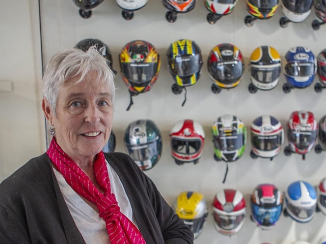 Museum Officer, Joanne Honeyford, who was instrumental in setting up the NW200 Exhibition pictured at the The North West 200 - Then & Now exhibition held Ballymoney Museum organised by the Causeway Coast and Glens Borough Council