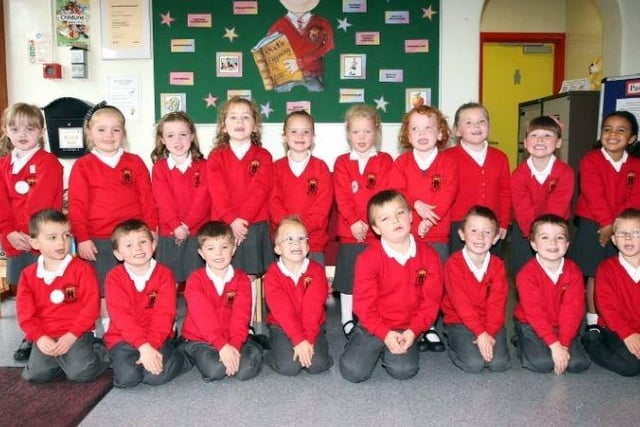 Mrs Sturgess and Mrs Farquhar's P1 class at Ballyclare Primary School in 2010.