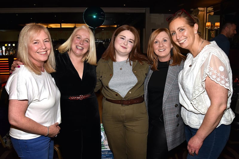 At the Lismore reunion from left, Joanne McCann, Karen McConville, Holly McConville, Michelle McCrory and Deirdre Hegaarty. LM06-203.