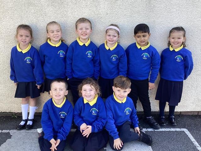 The new P1 class at St Mary's Primary School, Maghery.