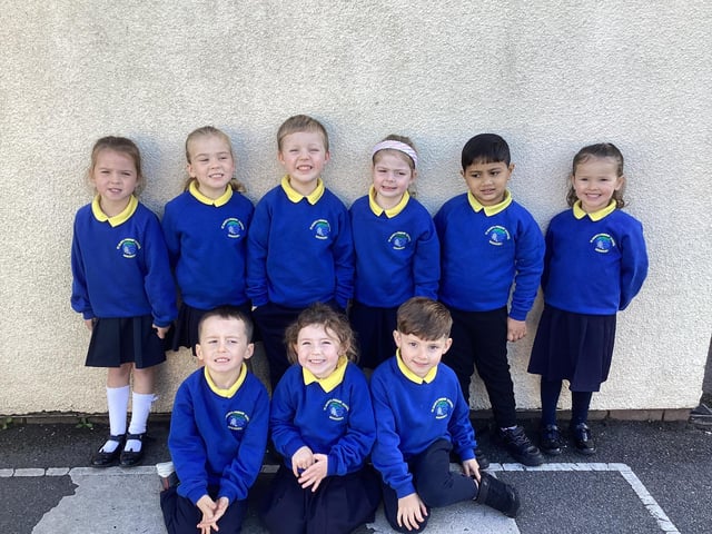 The new P1 class at St Mary's Primary School, Maghery.