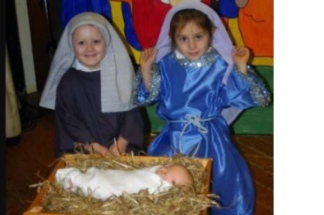 Luke Dunlop as Joseph and Kendal Maguire as Mary in Victoria Primary School nursery unit’s Nativity play in 2006.