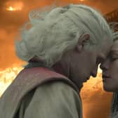 Daemon Targaryen (Matt Smith) and Rhaenyra Targaryen (Emma D'Arcy) in House of the Dragon, HBO