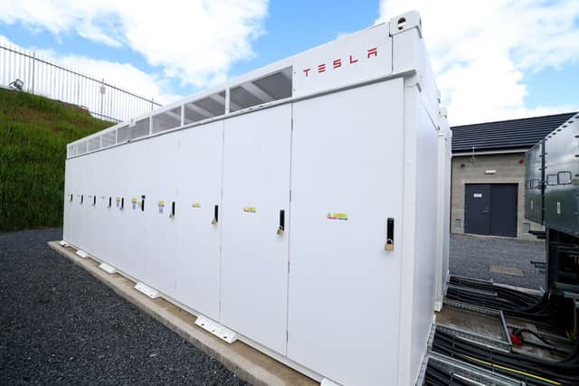 Image showing the battery energy storage systems (BESS) at a Heron Energy site in Banbridge. Credit: Supplied