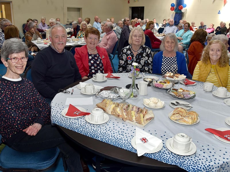 Some of the guests who enjoyed the Coronation Tea event at Richhill Presbyterian Tuesday Morning Club. PT17-265.