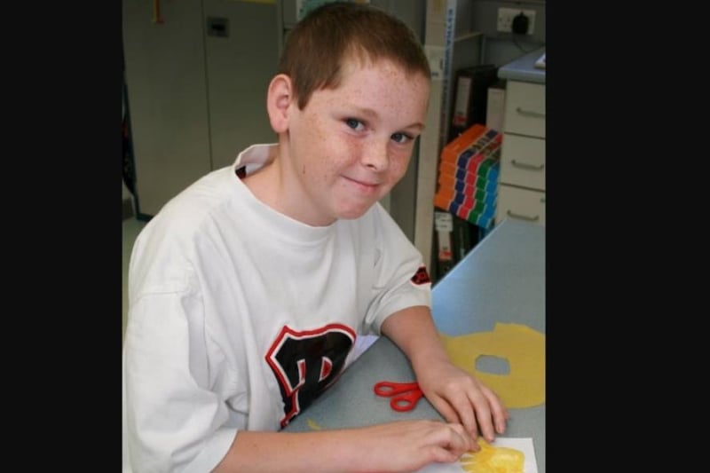 Budding artist Thomas Baxter pictured at the Carrickfergus summer scheme in 2007.