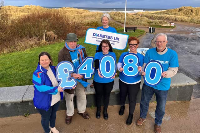 Members of Coleraine Diabetes UK Support Group say thank you to everyone who supported the fundraising dip