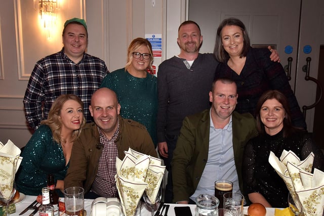 Guests from various Portadown businesses pictured at the Seagoe Hotel Christmas Party Night on Saturday night including, Rainbow Kidz, Kim Grace Hair and Portadown Bowen Clinic. PT51-276.
