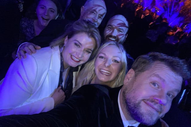 Shelley Lowry attends the Vanity Fair party after the Oscars in Los Angles last night hanging out with A list celebrities such as James Corden. Shelley was with the cast and directors of An Irish Goodbye which won an Oscar for Best Live Action Short.