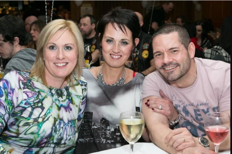 Kiera Crangle with Elizabeth and Mick Rodgers at the Hospice fundraiser organised by the Quay Vipers in 2013.