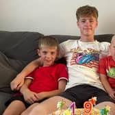 BROTHERLY BOND...Jack Murray with his brothers Harry (left) and Ollie (right). Jack, who was just 20, tragically passed away in November.