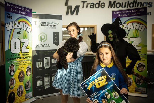 Cast  members of  'The Wizard of Oz' - Dorothy played by Kendra Pearson, Wicked Witch Cheree Morgan and Mini Witch Sofia Jordan promoting the forthcoming show.