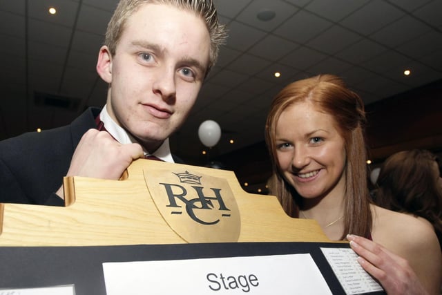 Ian Slater and Jenny Smyth, who were looking over the seating plans at the Dalriada Formal back in 2008.