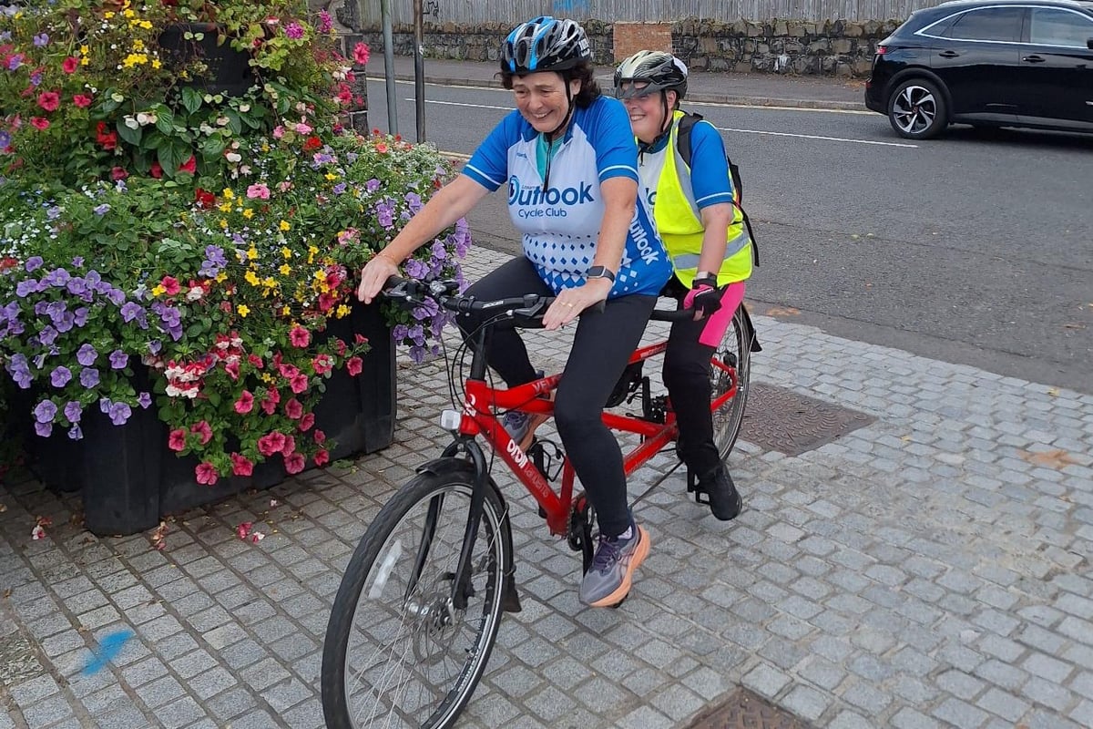 Blind and partially sighted cyclists prove that two saddles are better than one