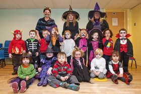 Children of Armoy Playgroup entertain the parents at a Halloween Coffee Morning held in 2010.